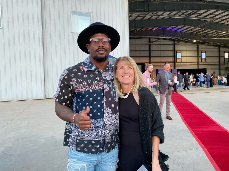 a man and woman posing for a picture