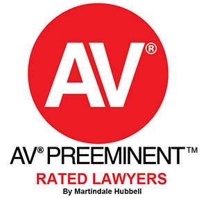AV Preeminent Rated Lawyers by Martindale Hubbell badge