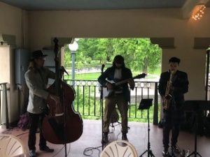 a group of people playing instruments