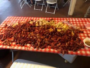 a table full of food